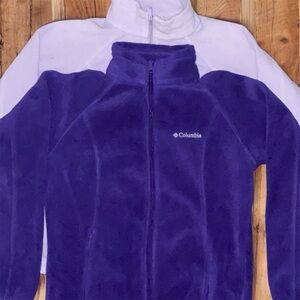 Columbia Women’s Purple and Light Purple Fleece Jacket lot of 2